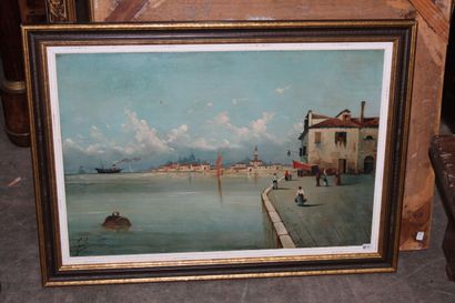 null School early 20th century

Lively port

Oil on canvas signed lower left FOURNAL.

49...