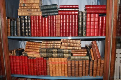 null Important set of 19th century bound books including : Lamartine, Victor Hugo,...