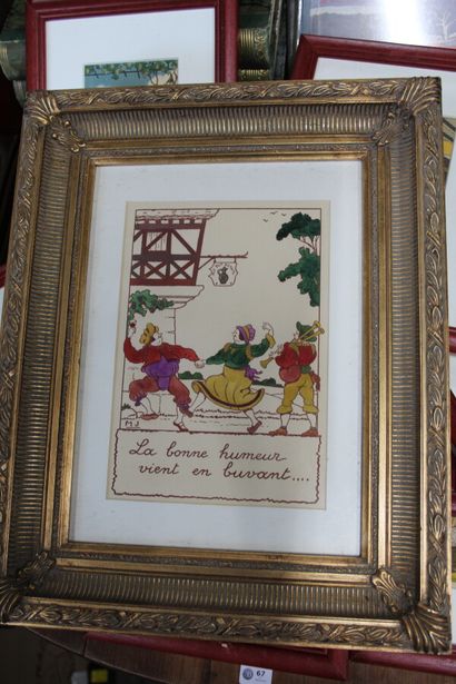 null Set of 11 colour lithographs after Marcel JEANJEAN.

Framed under glass.

A...