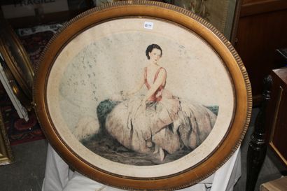null Aquatinte en ovale

Élégante à l'agneau

Circa 1920

48 x 59 cm

(Rousseurs).

On...