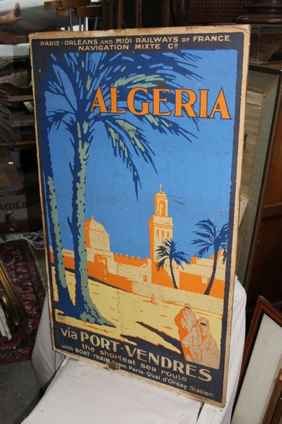 null Affiche Algéria via port-vendres

Illustration d'après MARC

Affiche lithographiée...