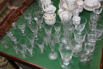 null Serving part of ribbed glasses (large glasses, white wine glasses, digestive...