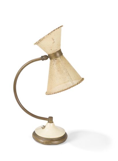 null WORK OF THE 1950S

Painted metal and brass reading lamp

Circa 1950/60.

(W...