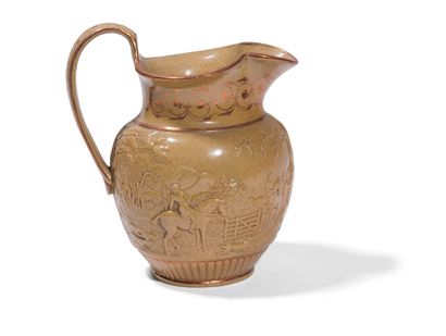 null BORDEAUX

FINE BEIGE EARTHENWARE POT

with relief decoration of hunters in the...