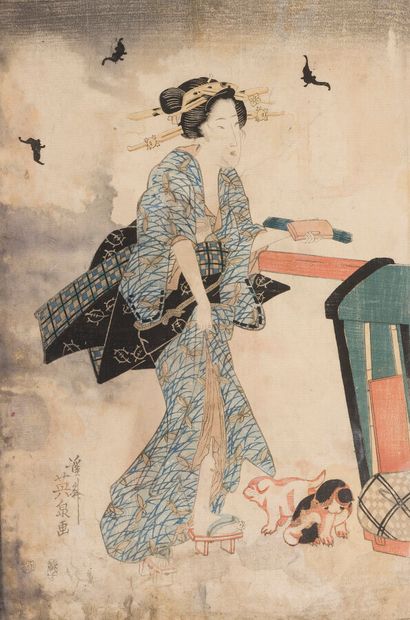 null KEISAI EISEN

Japon, XIXème siècle.

Oban tate-e, six portraits de courtisanes....