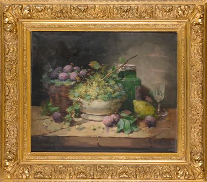 null 19th CENTURY SCHOOL

Fruit composition.

Two oils on canvas hanging.

Signed...