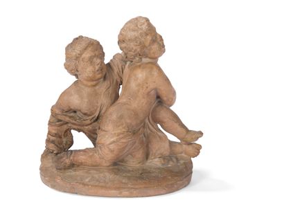 null TERRACOTTA GROUP

depicting two children on an oval terrace.

Old printed label...