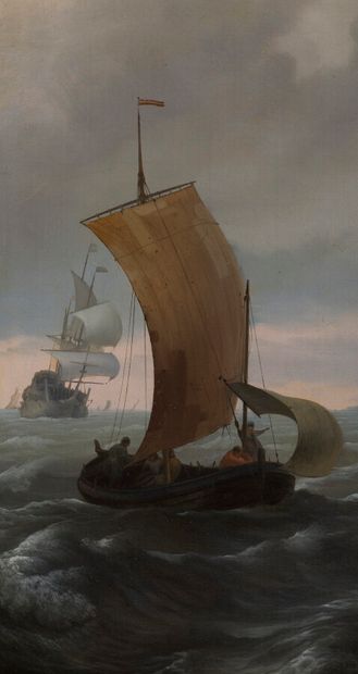 null Ludolf BACKHUYSEN (Emden 1630-Amsterdam 1708)

Marine par gros temps.

Toile.

Cadre...