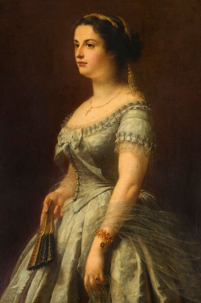 null Léon Louis RIESENER (1808-1878)

Portrait of a young woman.

Oil on canvas,...