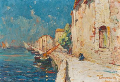 null André BERONNEAU (1886-1973)

Martigues, 1924.

Oil on cardboard, signed and...