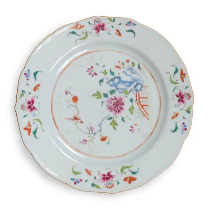 null THREE PINK FAMILY CHINA PLATES

China, 18th century.

Two plates with scrolled...