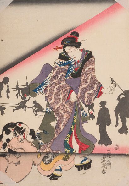 UTAGAWA KUNISADA

Japon, époque Edo, 1843/1858.

Cinq...