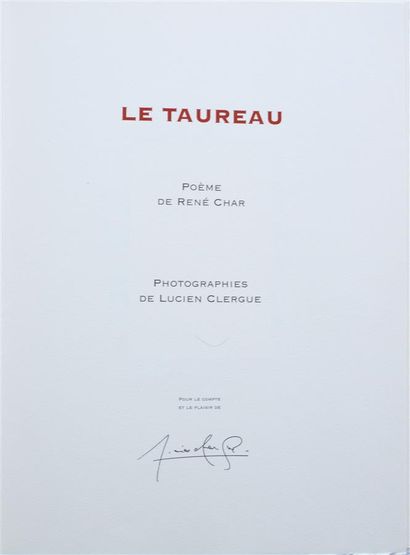 null PHOTOGRAPHIES ORIGINALES ET ENVOI

CLERGUE (Lucien) - CHAR (René)

Le Taureau....