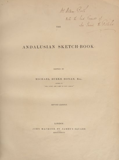 null HONAN (Michael BURKE)

The Andalusian Sketch-book. London, Macrone, 1837.

In-4...