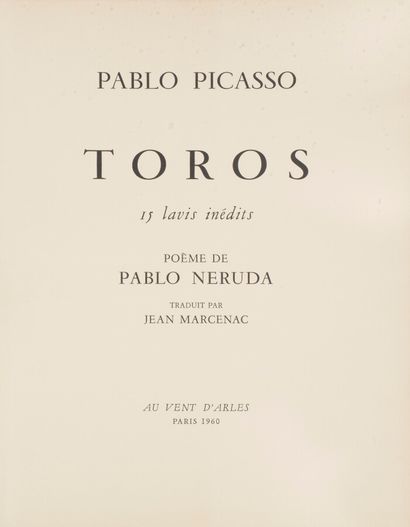 null NERUDA (Pablo) - PICASSO (Pablo)

Toros. 15 Lavis Inédits. Poème de Pablo Neruda...