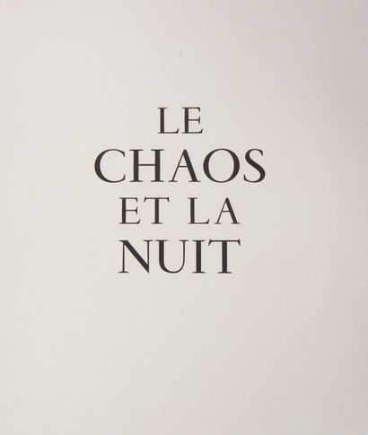 null MONTHERLANT (Henry de) - [BAS (Marti)]

Le Chaos et la Nuit. Lithographies originales...