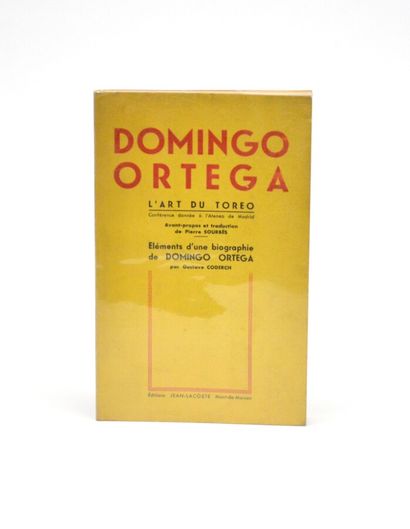 null BIOGRAPHIE

ORTEGA (Domingo) - CODERCH (Gustave)

Domingo Ortega. L'Art du Toreo....