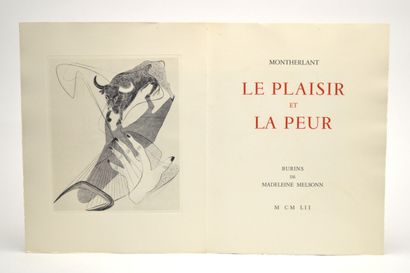 null ENVOI AUTOGRAPHE

MONTHERLANT (Henry de) - [MELSONN (Madeleine)]

Le Plaisir...