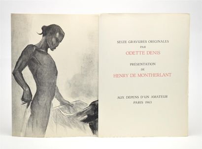 null MONTHERLANT (Henry de) - DENIS (Odette)

Hommes et Taureaux. 16 gravures originales...