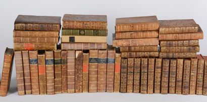 null [RELIURES XVIIIe et XIXe]

Réunion d'environ 45 volumes dépareillés XVIIIe (30...