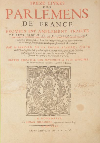 null Law

LA ROCHE FLAVIN (Bernard de)

Treze livres des Parlements de France, esquel...