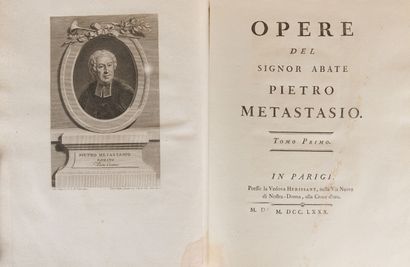 null Nice copy on large paper

METASTASIO (Peter)

Opere del signor Abate Pietro...