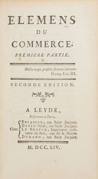 null Commerce - Economy

FORBONNAIS (François Véron Duverger de)]

Élémens du Commerce....