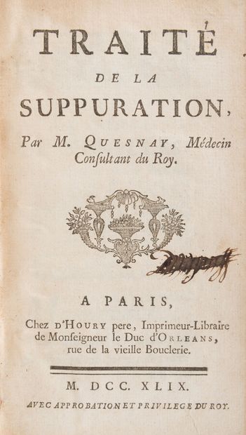 null QUESNAY (François)

- Traité de la Suppuration. Paris, d'Houry, 1749.

In-12...
