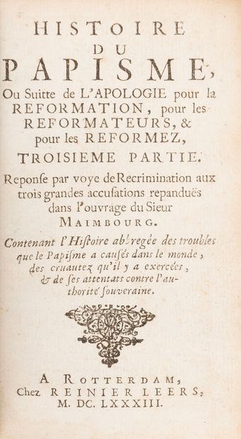 null Protestantisme

JURIEU (Pierre)

Histoire du Papisme, ou suitte de l'Apologie...