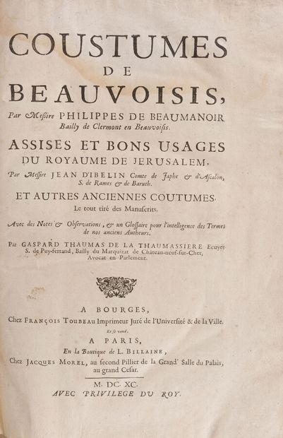 null BOURDOT de RICHEBOURG (Charles-Antoine)

Nouveau Coutumier Général ou corps...