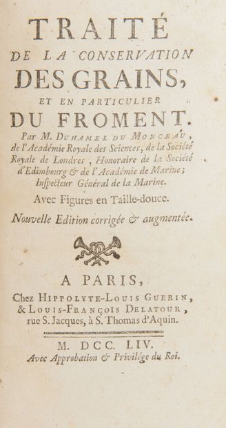null DUHAMEL du MONCEAU (Henri- Louis)

Traité de la Conservation des Grains, et...