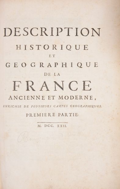 null DUFOUR de LONGUERUE (Louis)]

Description Historique et Géographique de la France...