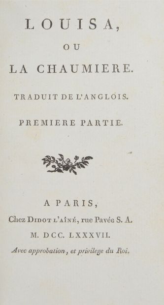 null HELME (Elisabeth)

Louisa, ou la Chaumière. Traduit de l'anglois. Paris, Didot...