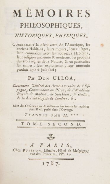 null Amériques

ULLOA (Antonio de)

Mémoires philosophiques, historiques, physiques,...