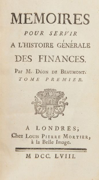 null Économie

DÉON (Charles de Beaumont, chevalier)

Mémoires pour servir à l'Histoire...
