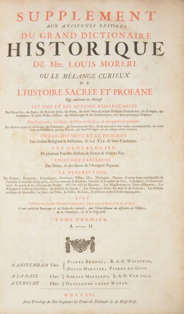 null MORERI (Louis)

Le Grand Dictionnaire Historique ou le Mélange Curieux de l'Histoire...