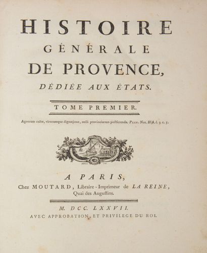 null Provence

PAPON (Jean Pierre, abbot)

General History of Provence, dedicated...