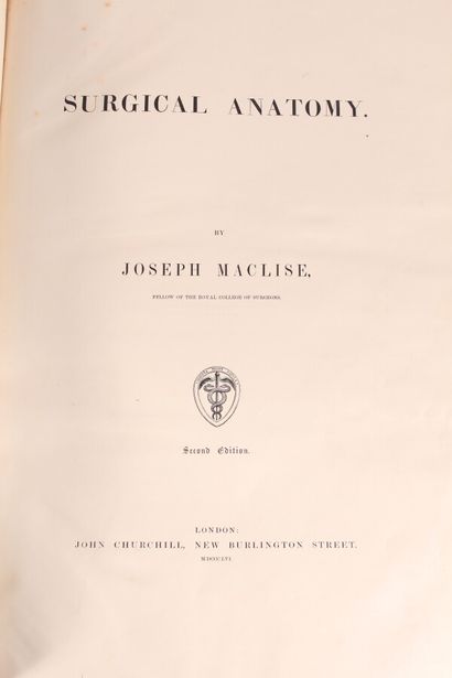 null MACLISE (Joseph)

Surgical Anatomy. London, Churchill, 1856.

In plano : 3f....