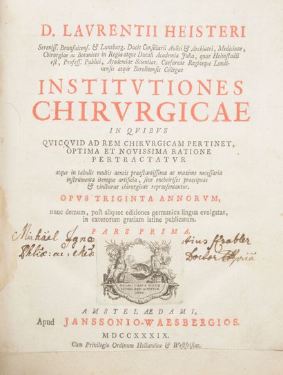 null HEISTER (Laurent)

Institutiones Chirurgicae in quibus quicquid ad rem chirurgicam...