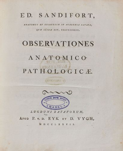 null Medicine

SANDIFORT (Eduard)

Observationes anatomico-pathologicae. Lugduni...