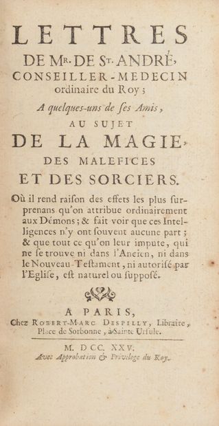 null Sorcellerie

SAINT-ANDRÉ (François)

Lettres de Mr de St André, au sujet de...