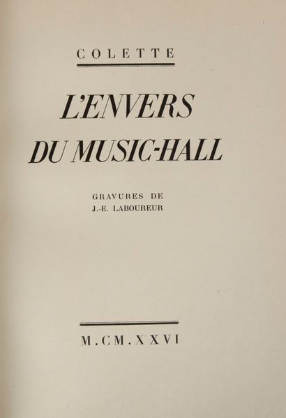 null Reliure signée Vermorel

COLETTE (Sidonie Gabrielle)

L'Envers du Music-hall....