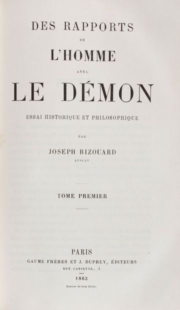 null Démonologie

BIZOUARD (Joseph)

Des rapports de l'homme avec le démon. Essai...
