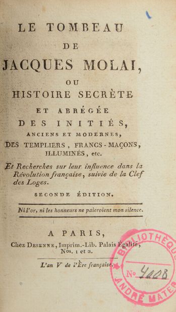 null Templiers

[GROUVELLE (Philippe-Antoine)]

Mémoires historiques sur les Templiers...