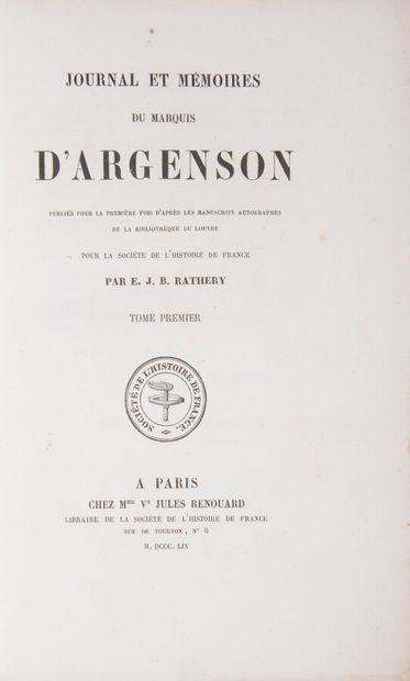 null Memoirs

ARGENSON (René-Louis de Voyer d')

Diary and Memoirs of the Marquis...