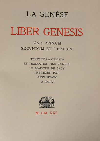 null Copy on Japan

PAUL (Hermann) - [GENESIS].

The Genesis. Liber Genesis cap....