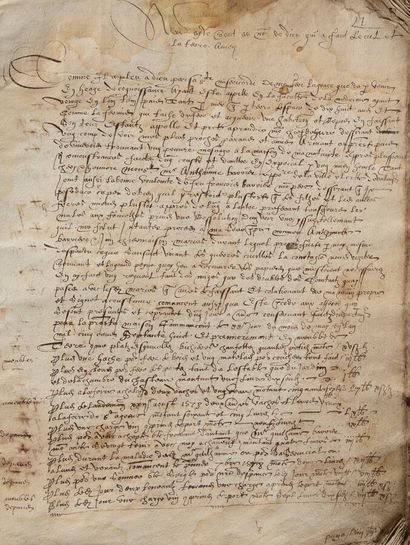 null [MANUSCRIT FAMILLE BARRIER]

Manuscrit du XVIe siècle composé par Jacques Barrier,...