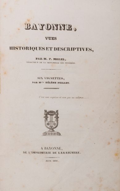 null Bayonne

MOREL (Félix)

Bayonne, vues Historiques et descriptives. Six vignettes...