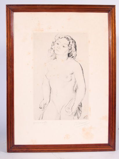 null Two dry-point engravings 

Lying and standing model, artist's proof, signed...