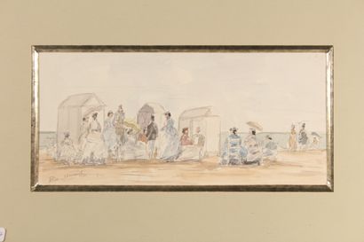 null Félix MURNOT

"The bustling beach"

Watercolor and ink, signed lower left

16...